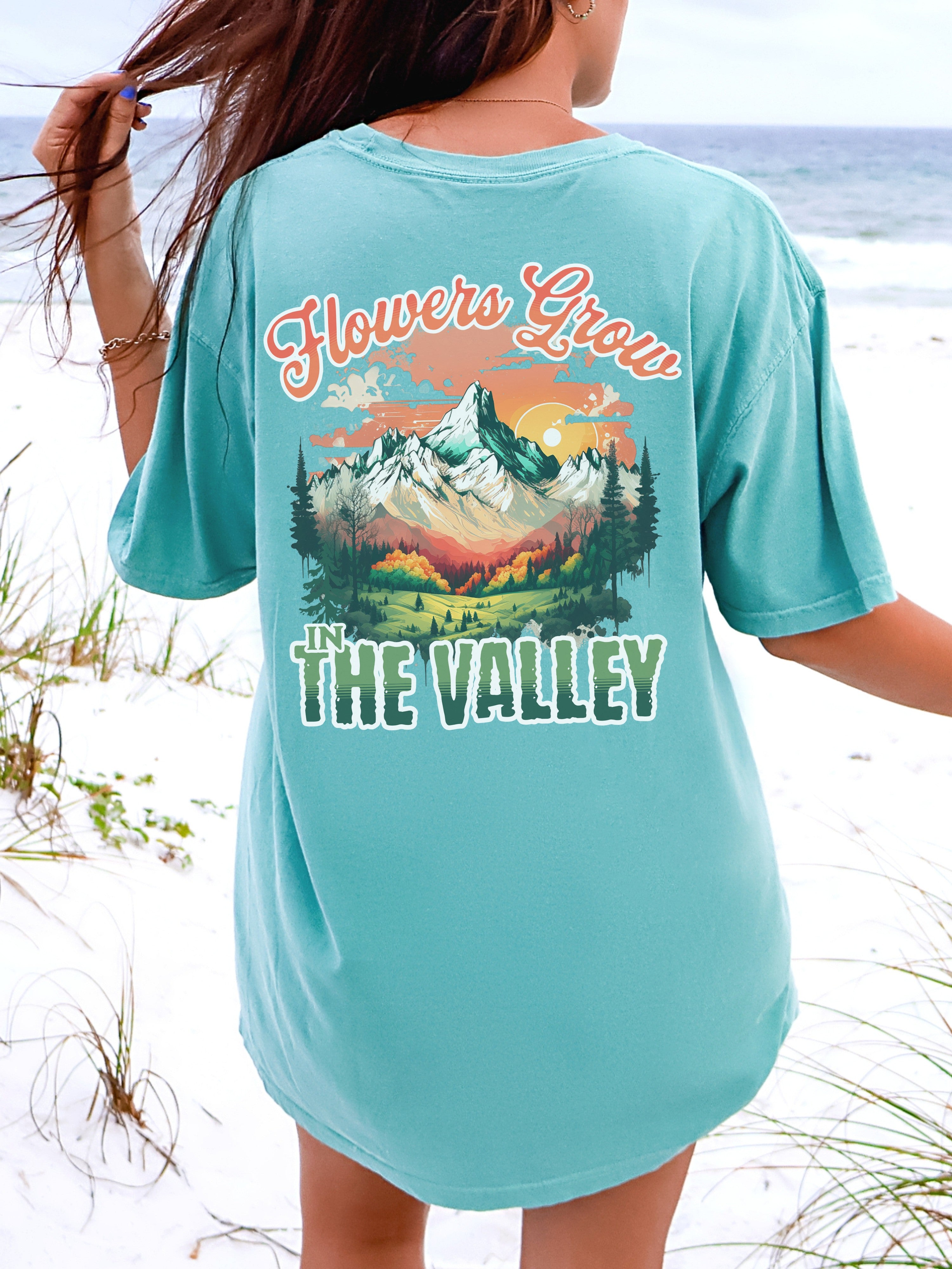 Flowers Grow in the Valley — Mountain Art T-Shirt