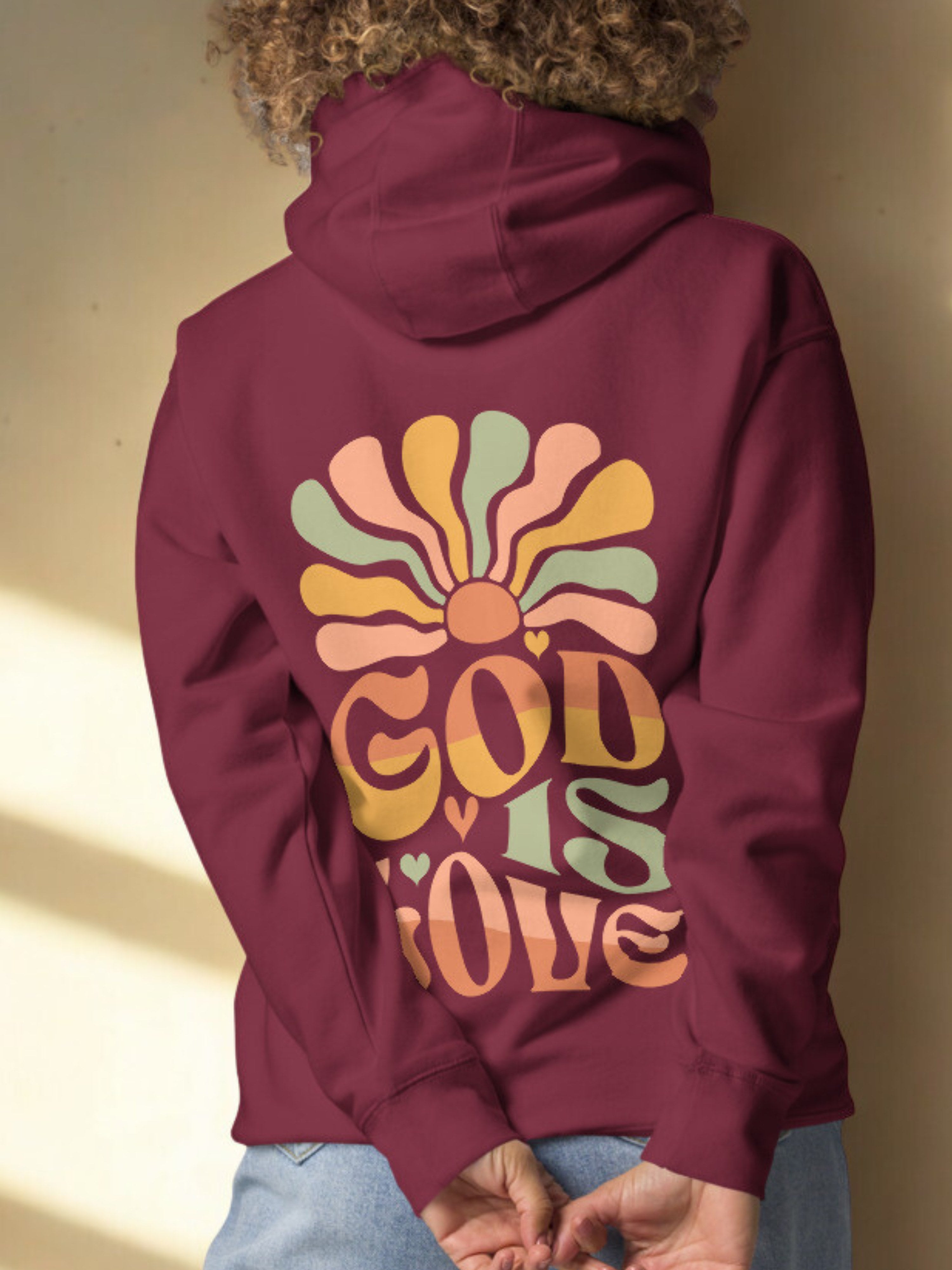 God Is Love — Retro Sun Hoodie