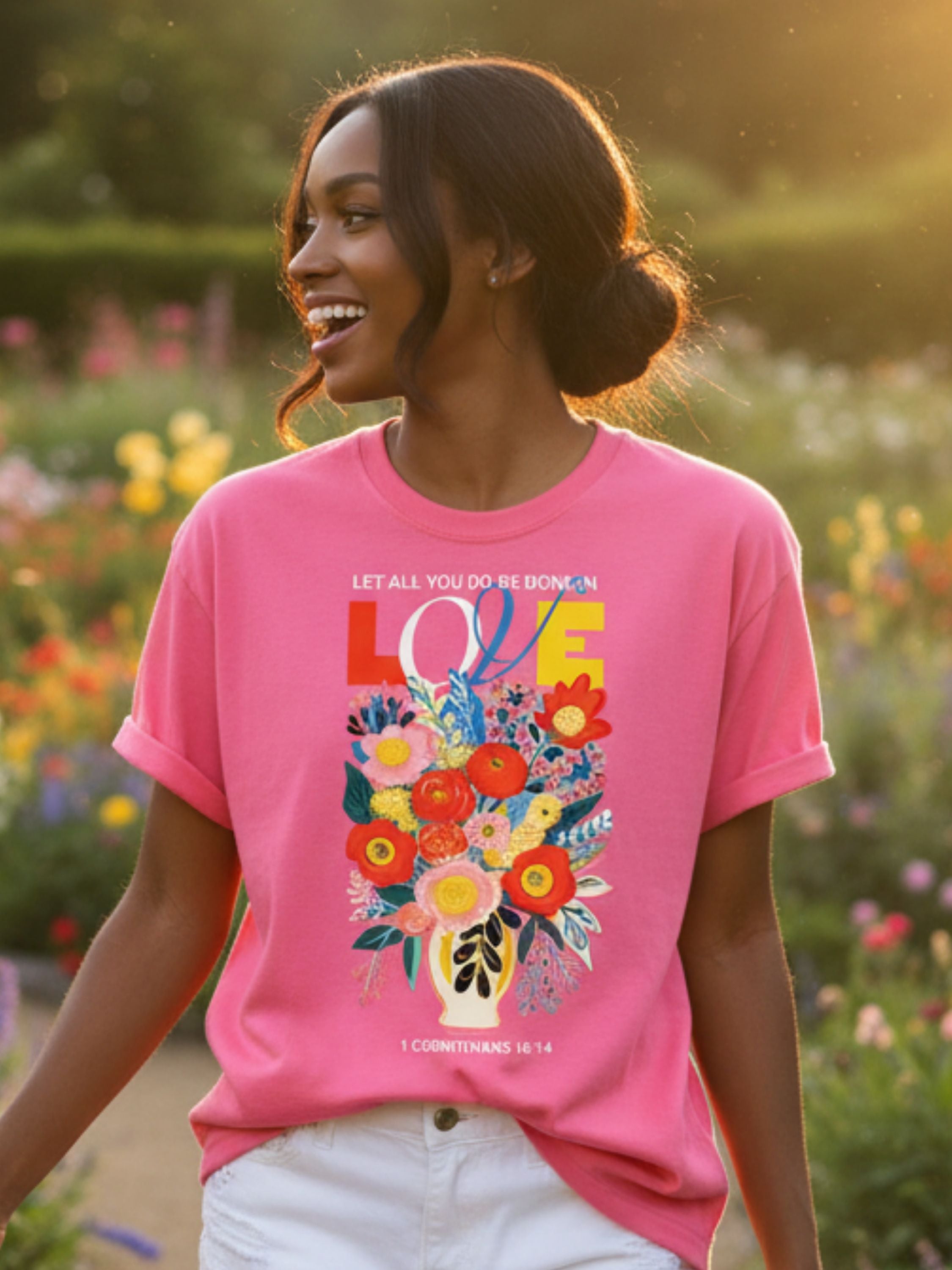 Let All You do be done in LOVE — Color Block Bouquet