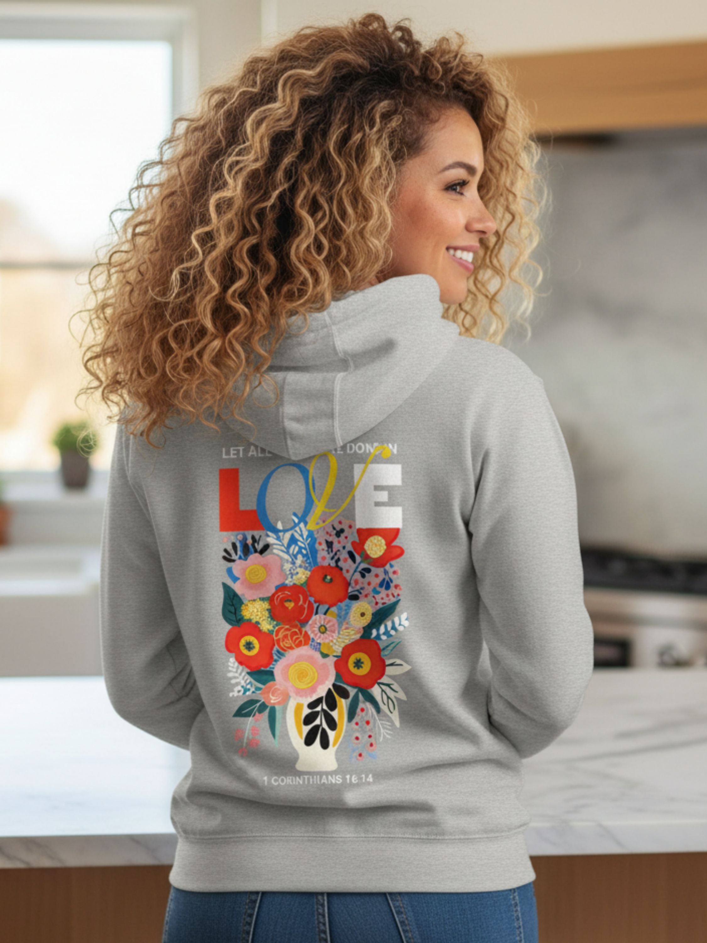 Let All You do be done in LOVE — Color Block Hoodie