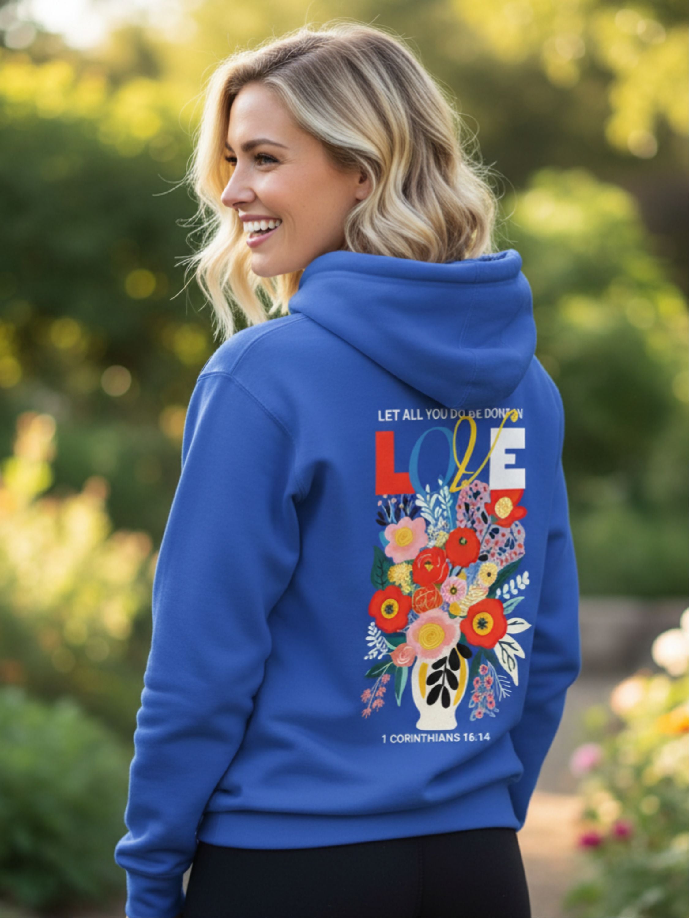 Let All You do be done in LOVE — Color Block Hoodie