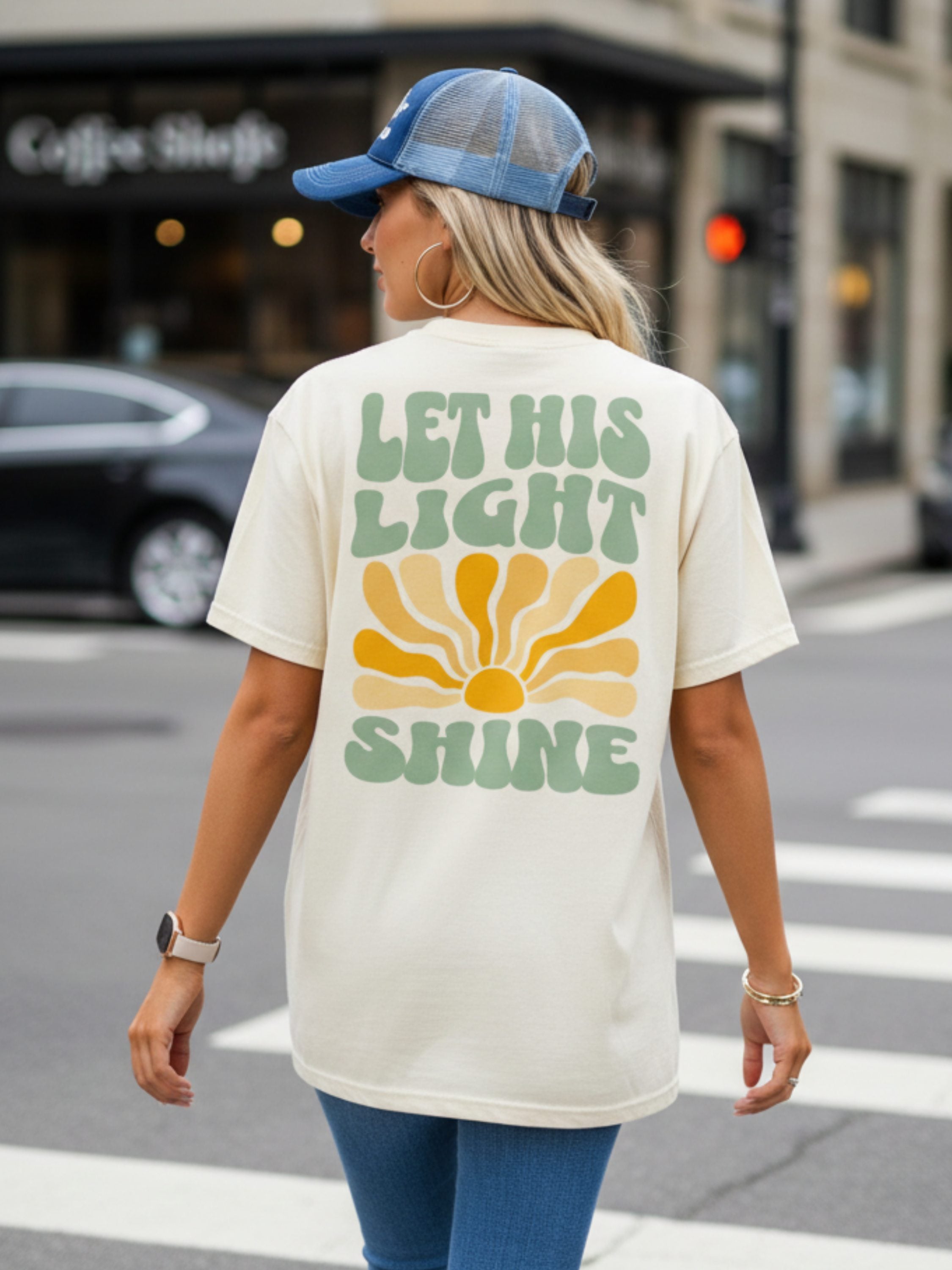 Let His Light Shine — Retro Sun T-Shirt