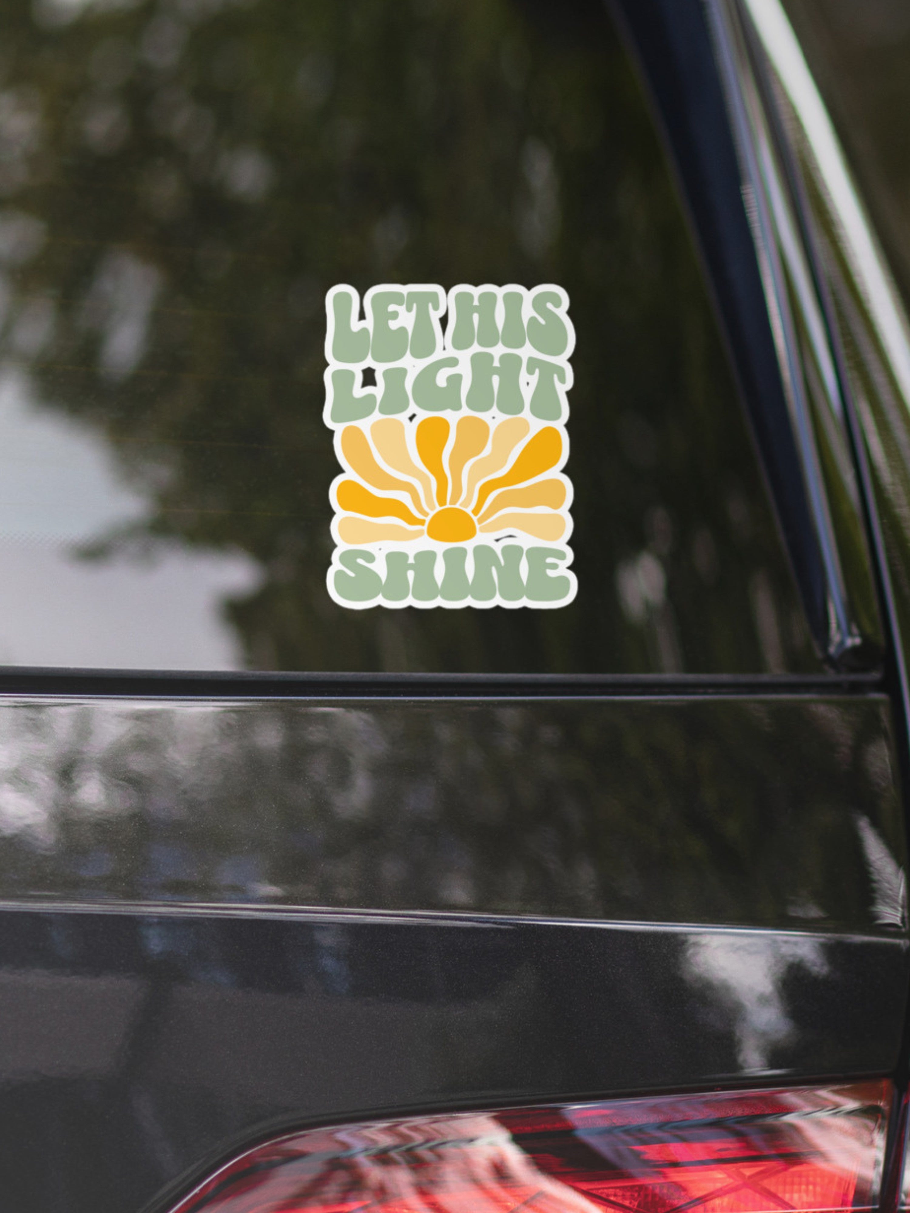 Let His Light Shine — Retro Sun Sticker