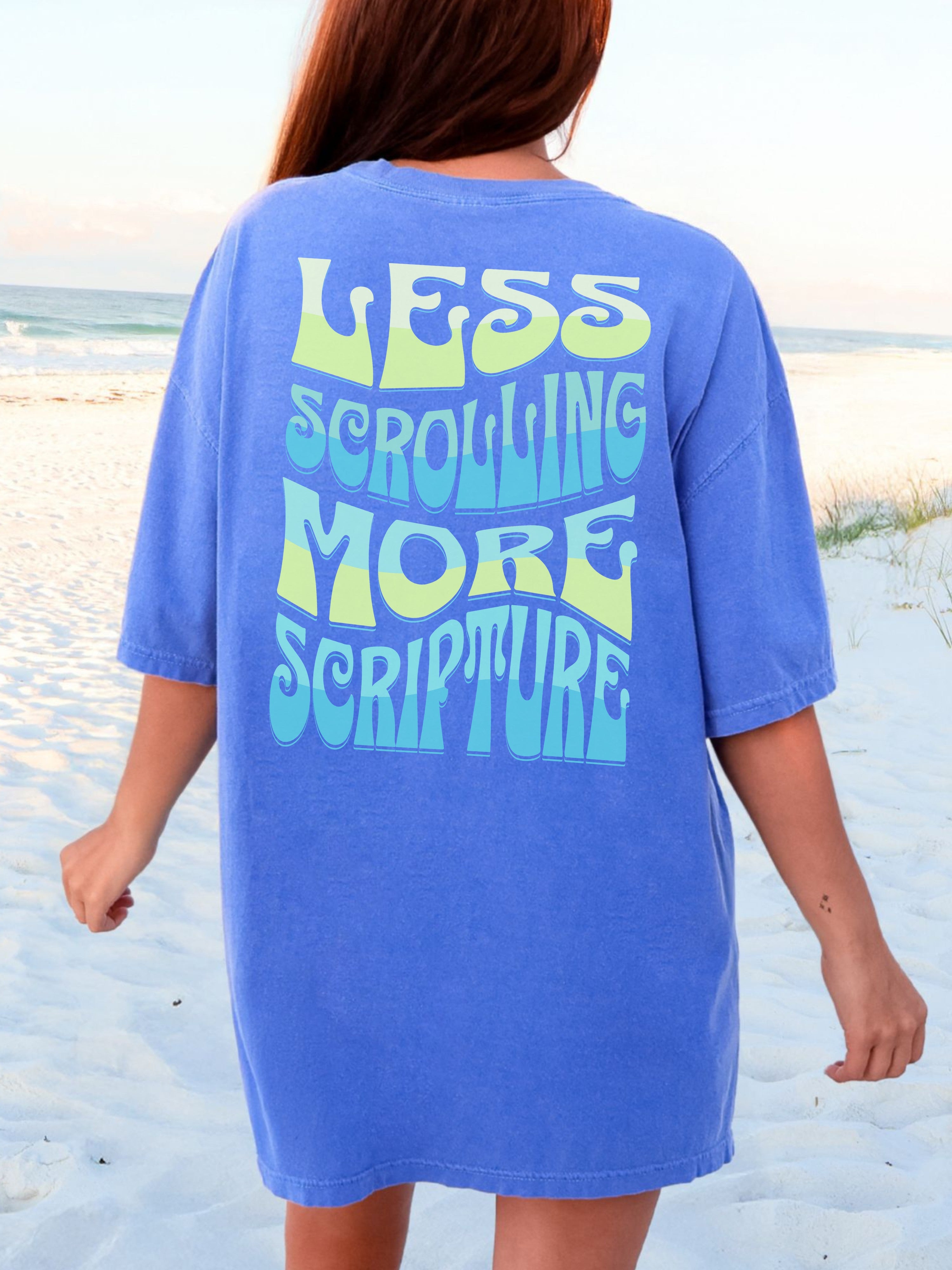 Less Scrolling More Scripture — Retro Art